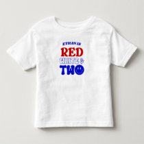 Red White & Two 4th of July 2nd Birthday Party Toddler T-shirt