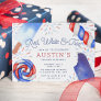 Red, White & Two | Kids Second Birthday Party Invitation