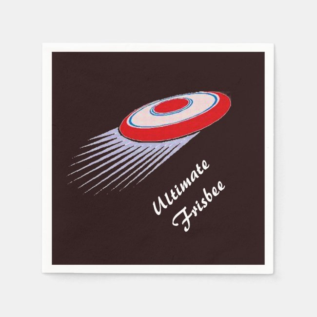 Red White Ultimate Frisbee Set of Paper Napkins