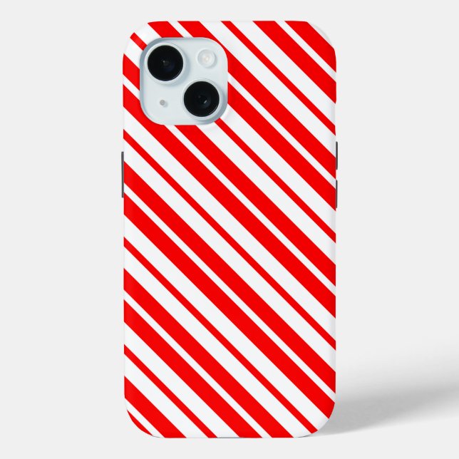 Red White Vertical Stripes Pattern Design Case-Mate iPhone Case (Back)