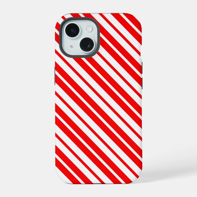 Red White Vertical Stripes Pattern Design Iphone Case (Back)