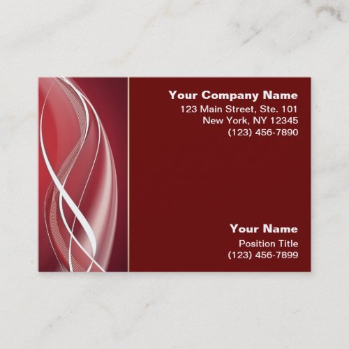 Red White Wave Business Card
