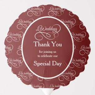 Red & White Wedding Balloon Party Balloon