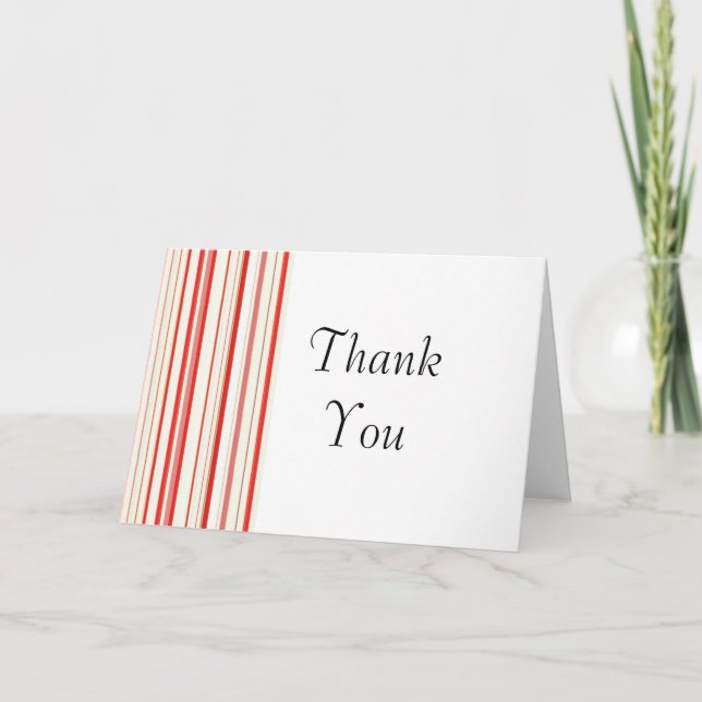 Red-White Wedding Thank You Notes (Front)