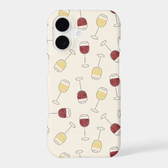 Red White Wine Glass Case-Mate iPhone Case (Back)