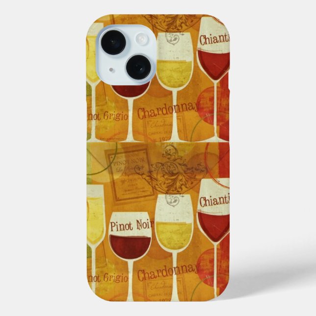 Red White Wine Vineyard Winery Apple  Case-Mate iPhone Case (Back)