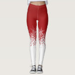 Red &amp; White with Snowflakes Leggings