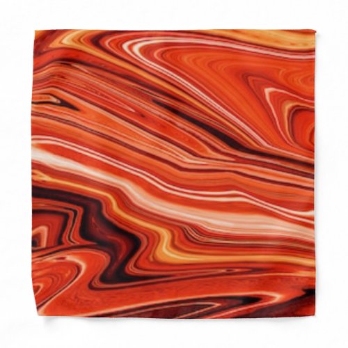 Red white yellow and black stylish volcano lava bandana