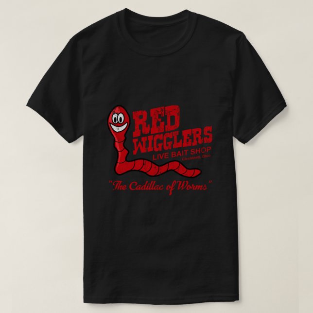 Red Wigglers from WKRP in Cincinnati distressed T-Shirt (Design Front)