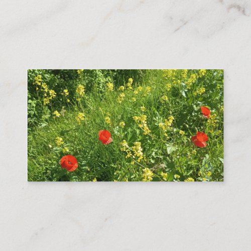 Red Wildflower Meadow Appointment Card