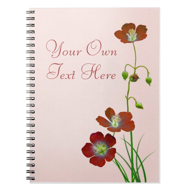 Red Wildflower Notebook (Front)
