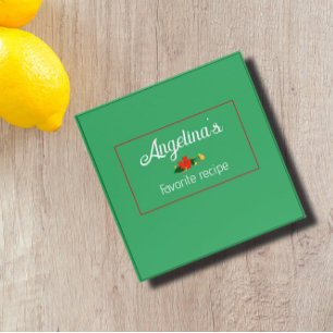 Red wildflowers funny quote green 3 ring binder