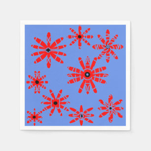 Red Windmills Paper Napkins