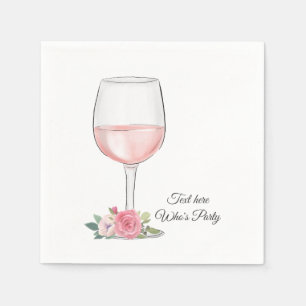 red wine, adult birthday, wedding, floral napkins