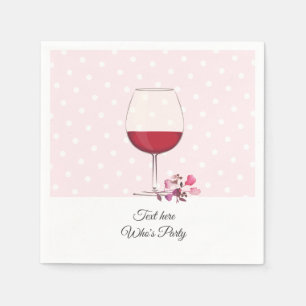 red wine, adult birthday, wedding, floral napkins