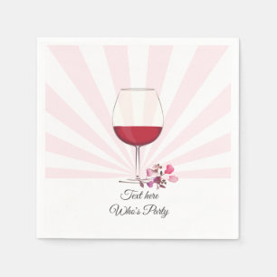 red wine, adult birthday, wedding, floral napkins