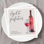 Red Wine Aged to Perfection 60th Birthday Party Napkins<br><div class="desc">Red Wine Aged to Perfection 60th Birthday Party Napkins.

Make it yours with easy customization. Need a custom order? Just send us a message,  we’re here to help. Kindly note that response times may vary slightly due to the time difference.</div>