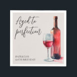 Red Wine Aged to Perfection 60th Birthday Party Napkins<br><div class="desc">Red Wine Aged to Perfection 60th Birthday Party Napkins.

Make it yours with easy customization. Need a custom order? Just send us a message,  we’re here to help. Kindly note that response times may vary slightly due to the time difference.</div>