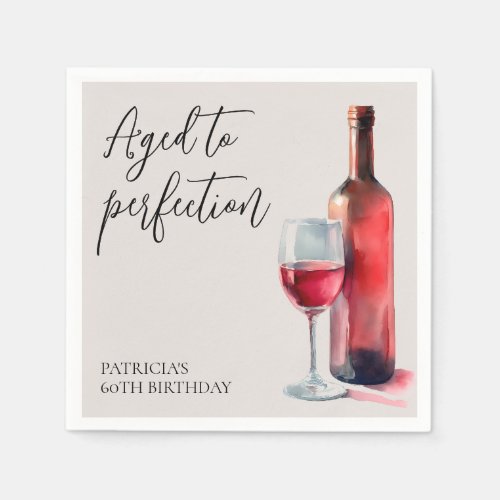 Red Wine Aged to Perfection 60th Birthday Party