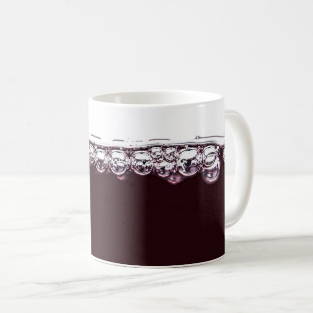 Red wine alcohol purple white coffee mug (Front Right)