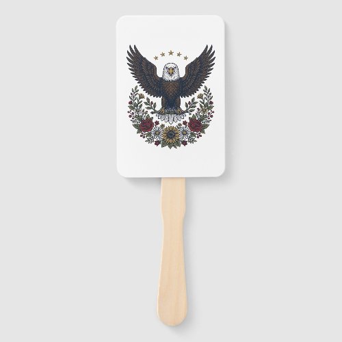 Red Wine and Blue Patriotic Wine Lover Hand Fan