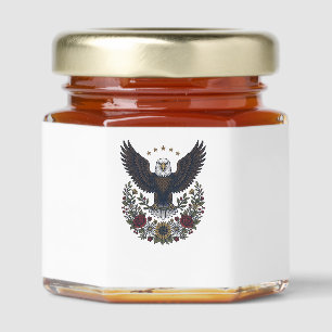 Red Wine and Blue Patriotic Wine Lover Honey Jar Favors