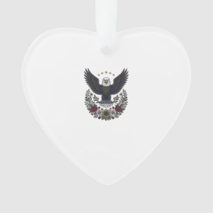 Red Wine and Blue Patriotic Wine Lover Ornament