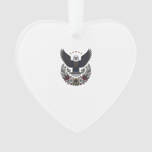 Red Wine and Blue Patriotic Wine Lover Ornament