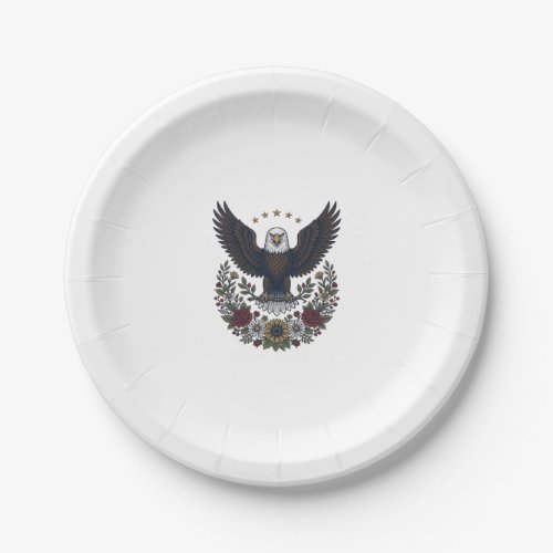 Red Wine and Blue Patriotic Wine Lover Paper Plates