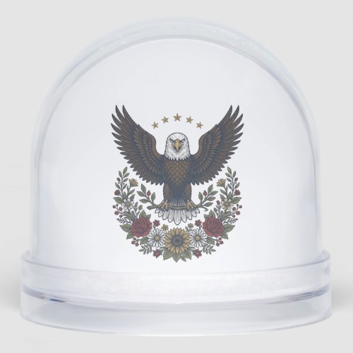 Red Wine and Blue Patriotic Wine Lover Snow Globe