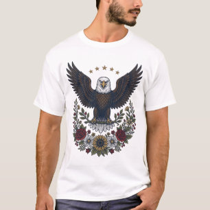 Red Wine and Blue Patriotic Wine Lover T-Shirt