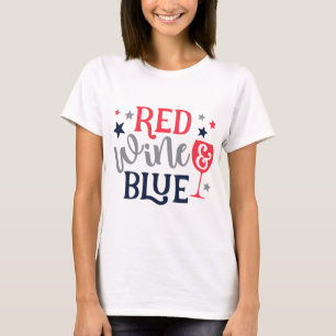 Red Wine And Blue T-Shirt