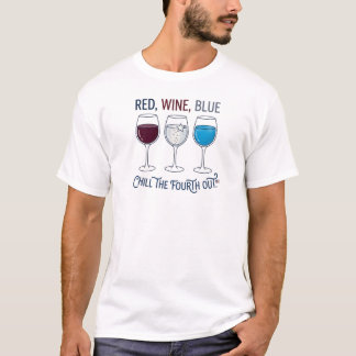 Red, Wine, and Blue" T-shirt
