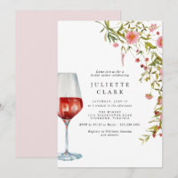 Red Wine and Pink Floral Garden Bridal Shower
