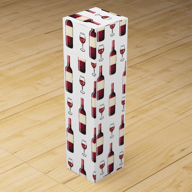 Red Wine and Wine Glass Box (Front)