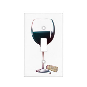 Red Wine Art Light Switch Cover