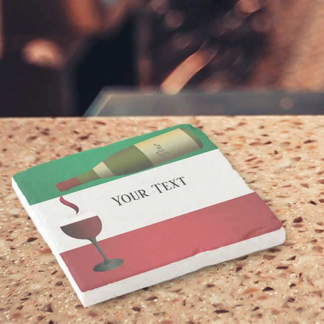 Red Wine Being Poured Stone Coaster (Creator Uploaded)