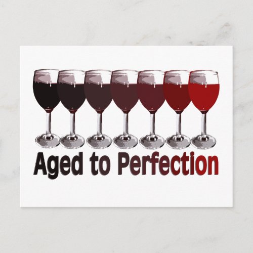 Red Wine Birthday Postcard