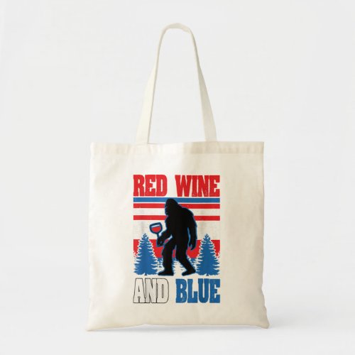 Red Wine  Blue 4th of July wine Red White Blue Wi Tote Bag