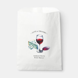 Red Wine Bridal Shower Favor Bags