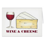 Red Wine & Brie Cheese Merlot Cabernet Glass Food (Front Horizontal)