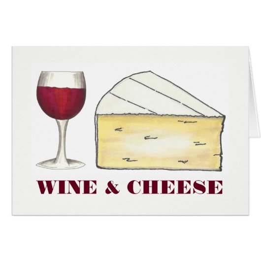 Red Wine & Brie Cheese Merlot Cabernet Glass Food (Front Horizontal)