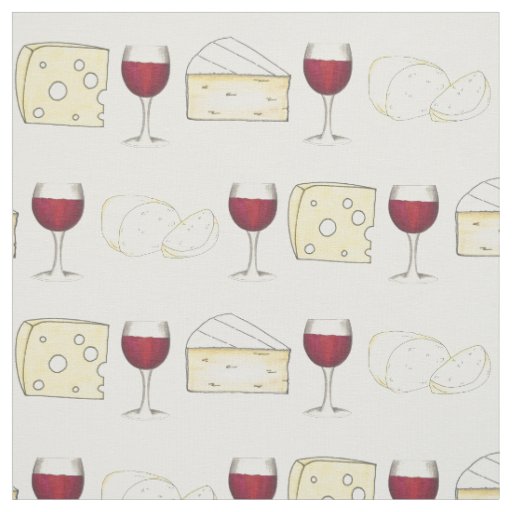 Red Wine Brie Swiss Mozzarella Cheese Tasting Fabric