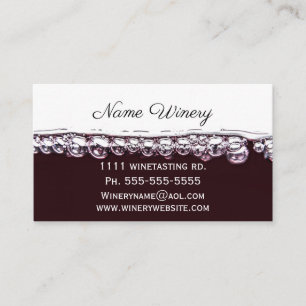 Red wine business winery vineyard  business card