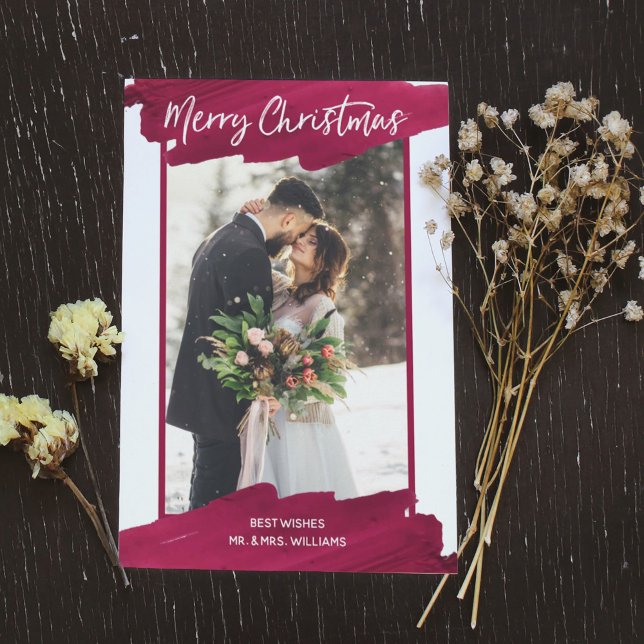 Red Wine Christmas Paint Photo | Holiday Card (Creator Uploaded)