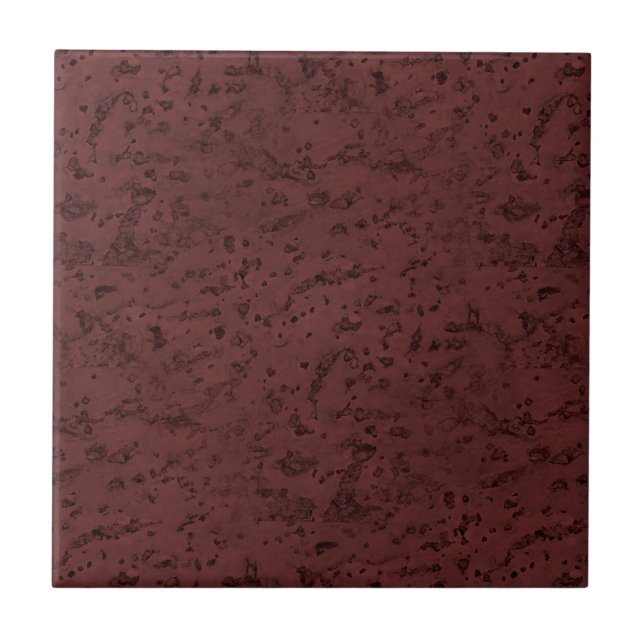 Red Wine Cork Look Wood Grain Tile (Front)