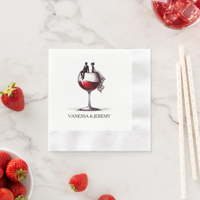 Red Wine Couple Napkins (Insitu)