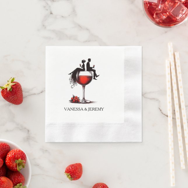 Red Wine Couple Napkins (Insitu)