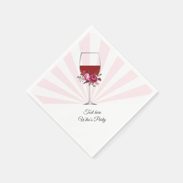 red wine, elegant, wine, floral napkins (Corner)