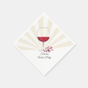 red wine, elegant, wine, floral napkins
